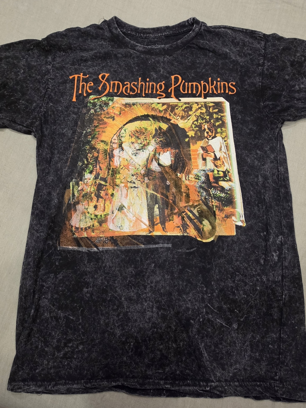 The Smashing Pumpkins Graphic Short Sleeve Tee in Black & Orange
